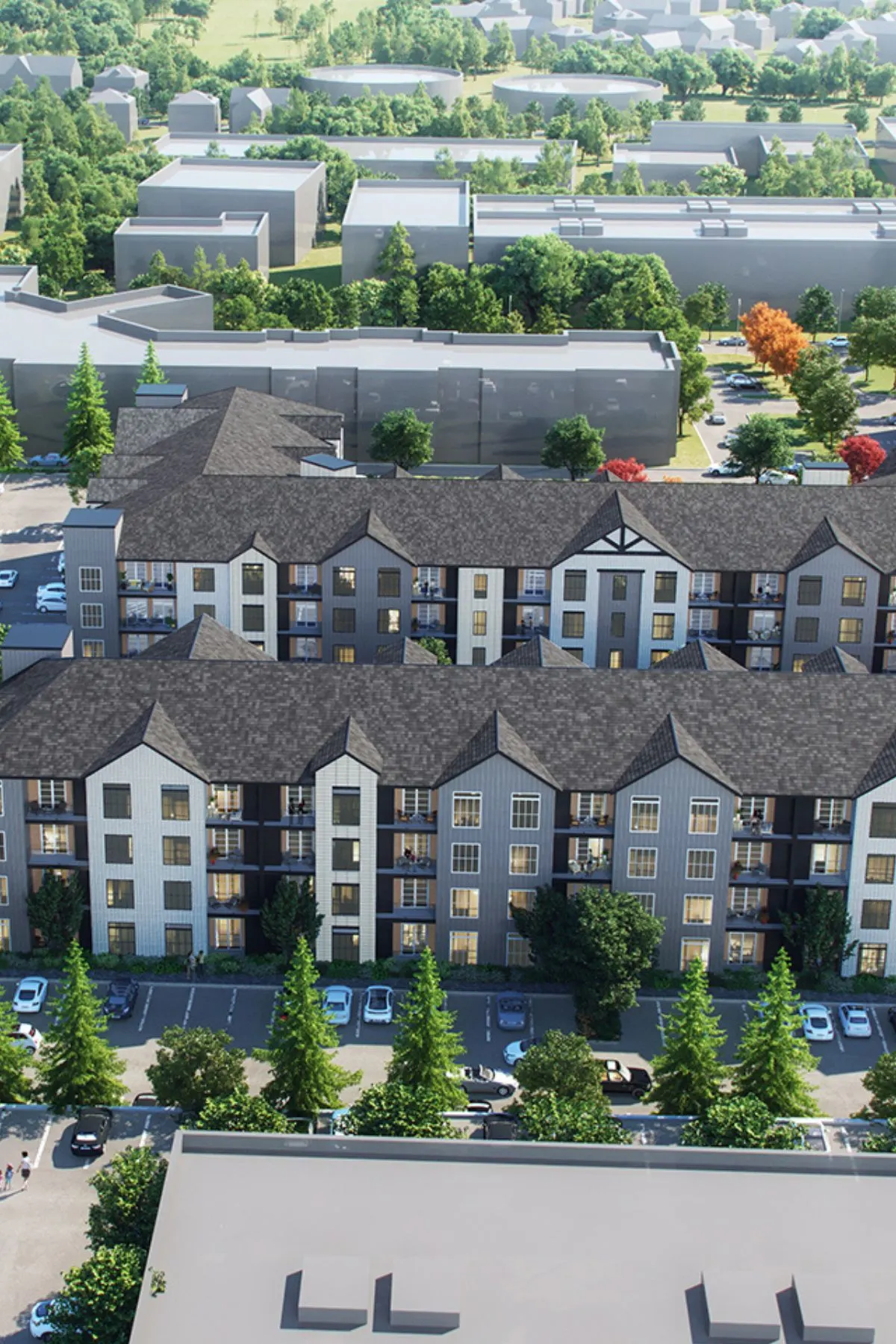 Resort-style pool at The Wayne apartments